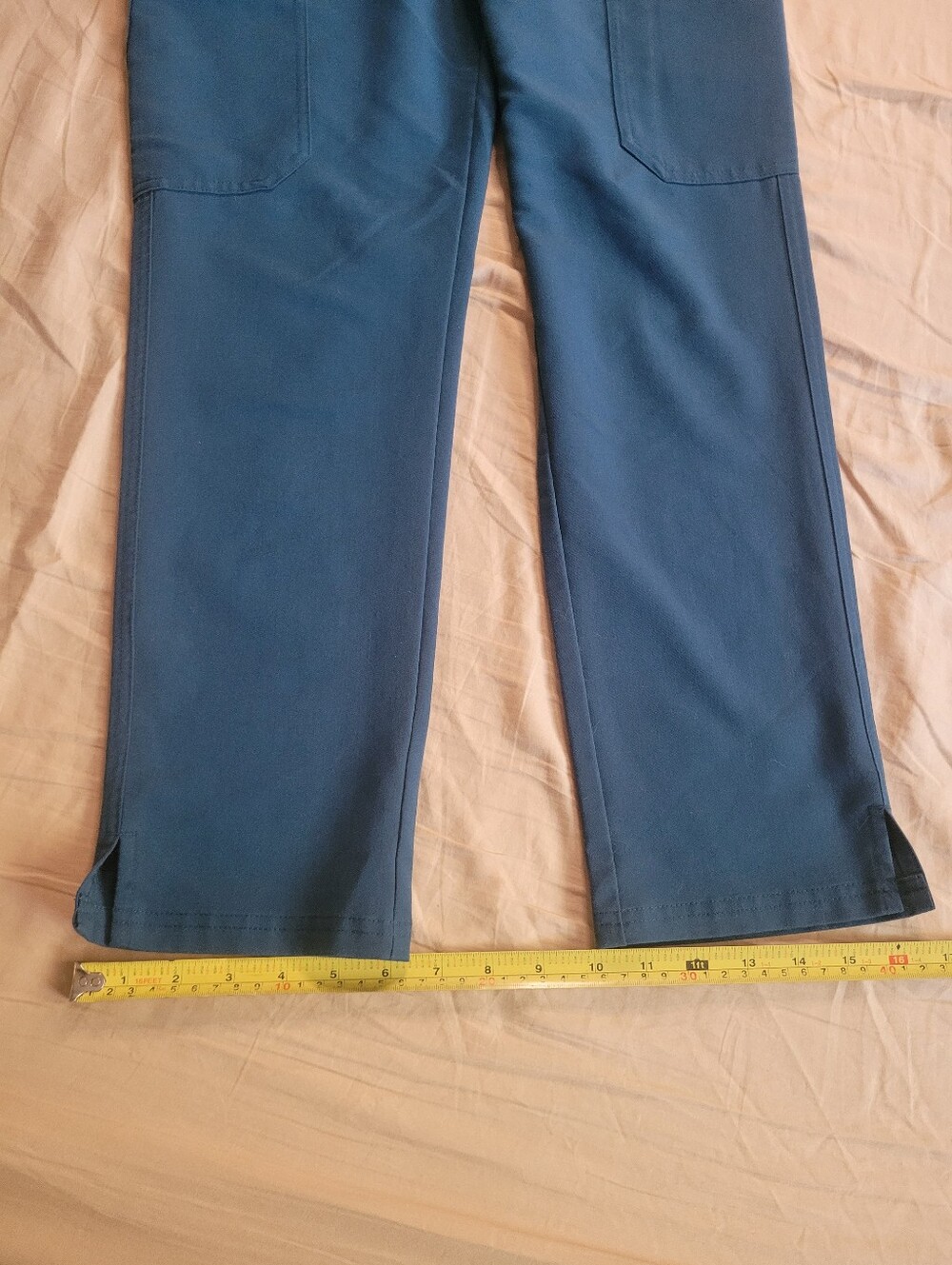 Figs Yola 2.0 Scrub Pants,Caribbean Blue,Yoga Waistband,XS petite - Picture 8 of 16